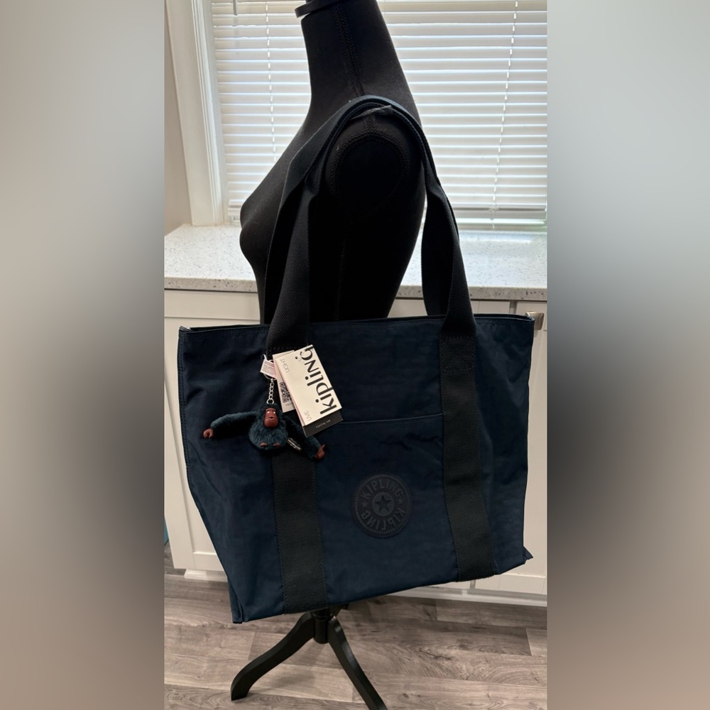 NWT Kipling Era Medium Tote Bag True Blue Tonal